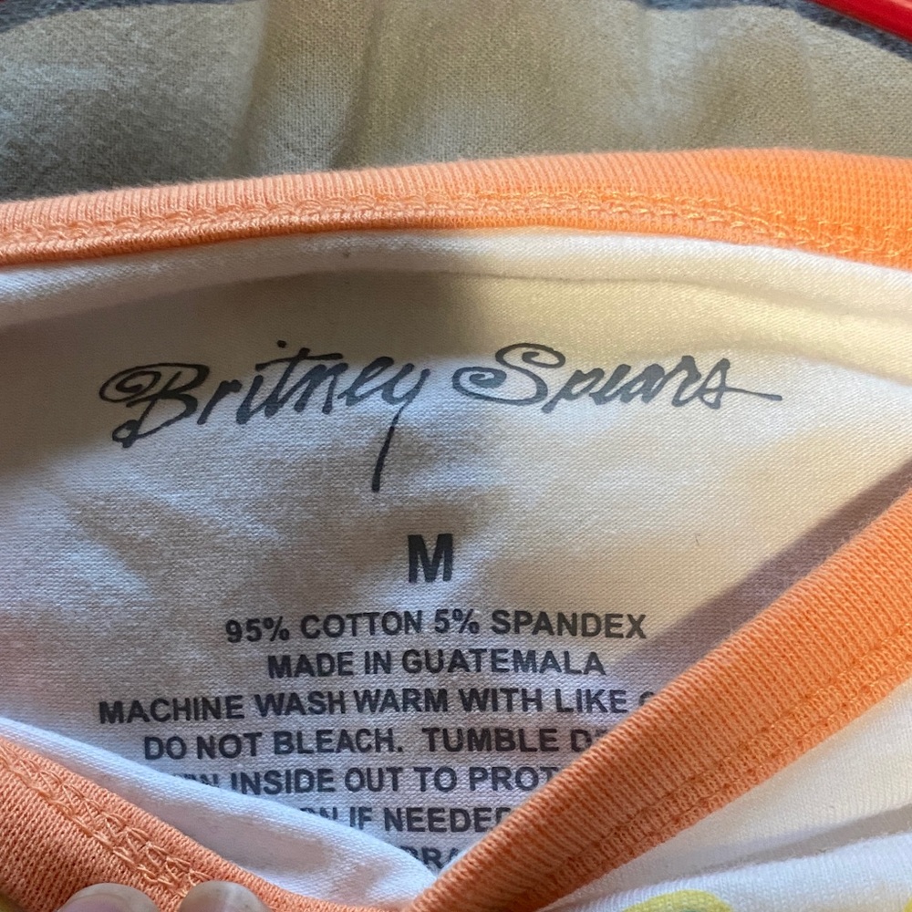 White & Orange Ringer Graphic Tee - Picture 2 of 3